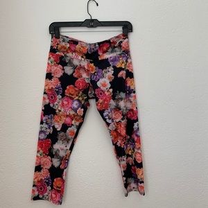ANTHROPOLOGIE floral workout leggings